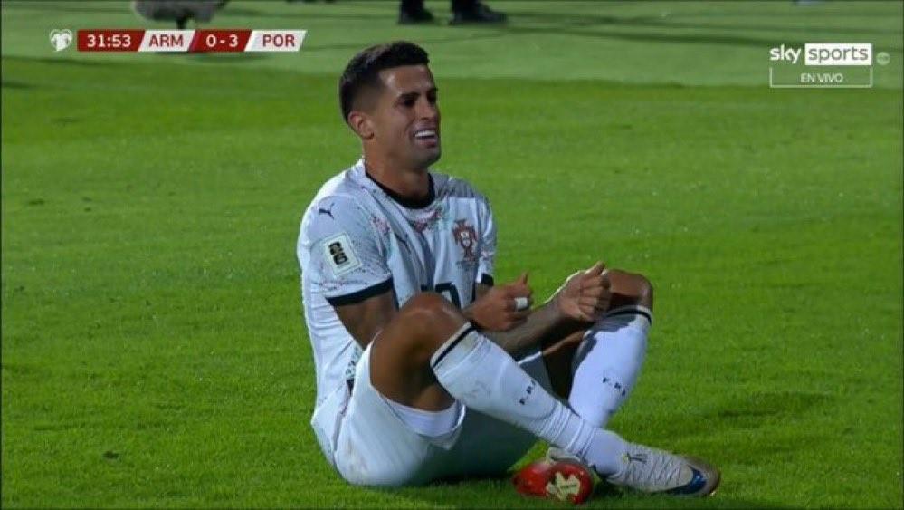 致敬若塔，坎塞洛世预赛进球后做出按手柄庆祝动作